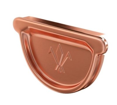 Водосток Aquasistem, система 150/100 - Заглушка желоба универсальная медная