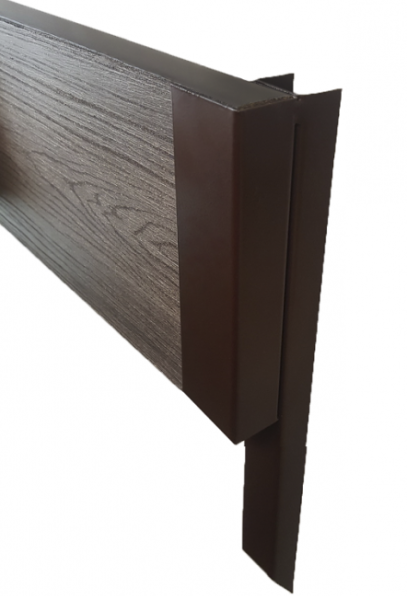 Угловой элемент металлический для досок грядок из ДПК 150мм Коричневый купить в Бугульме