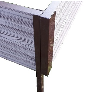 Угловой элемент металлический для досок грядок из ДПК 300мм Коричневый купить в Бугульме