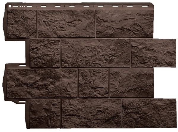 Фасадная панель Альта-Профиль Туф ЭКО Коричневый купить в Бугульме