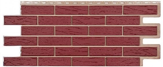 Фасадная панель T-Сайдинг-Кирпич Саман Бордовый купить в Бугульме