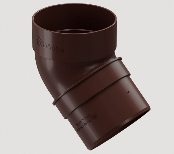 Колено 45˚ПВХ Docke STANDART Тёмно-коричневый купить в Бугульме