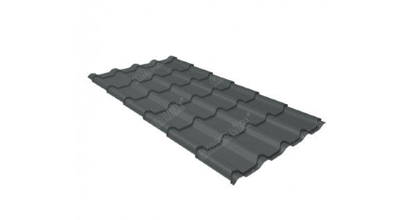 Металлочерепица камея 0,45 PE RAL 7005 мышино-серый купить в Бугульме