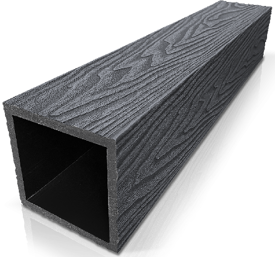 Столб ДПК 3D GardenParkett фактура дерева Графит купить в Бугульме