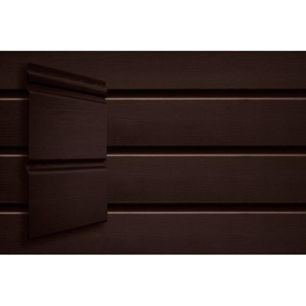 Виниловый сайдинг Grand Line Double-Брус Тёмный Дуб купить в Бугульме