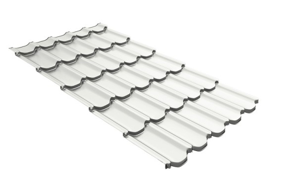 Металлочерепица квинта плюс с 3D резом 0,5 Satin RAL 9003 сигнальный белый купить в Бугульме