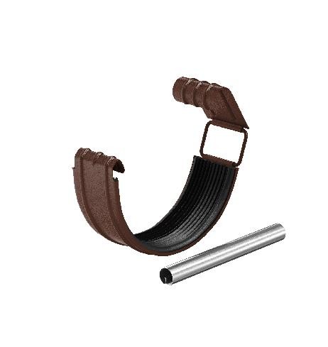 Водосток Aquasistem, Система 150/100 - Соединитель желоба с резиновым уплотнителем RAL 8017 Коричневый matt купить в Бугульме