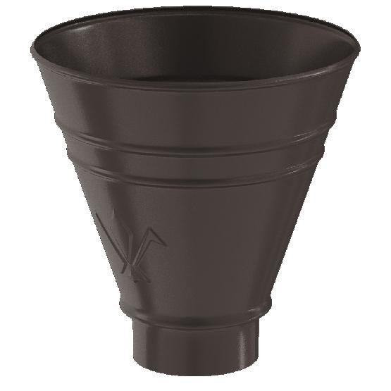 Водосток Aquasistem, система 125x90 - Воронка водосборная круглая RR 32 Тёмно-Коричневый купить в Бугульме