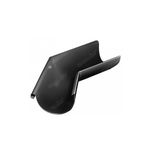 Водосток Grand Line 125x90 – Угол наружный 135° RAL 9005 купить в Бугульме