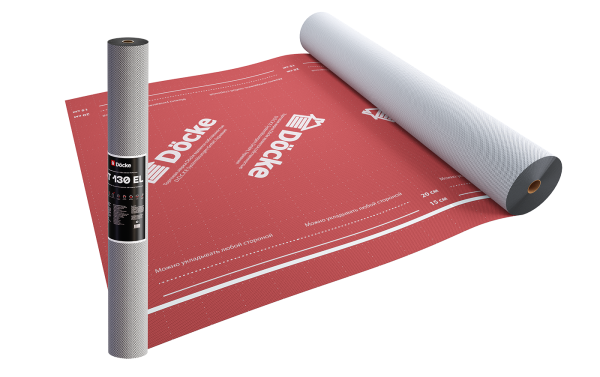 Супердиффузионная мембрана Docke, АT 130 EL трёхслойная, (универсальная с клеевой полосой) купить в Бугульме