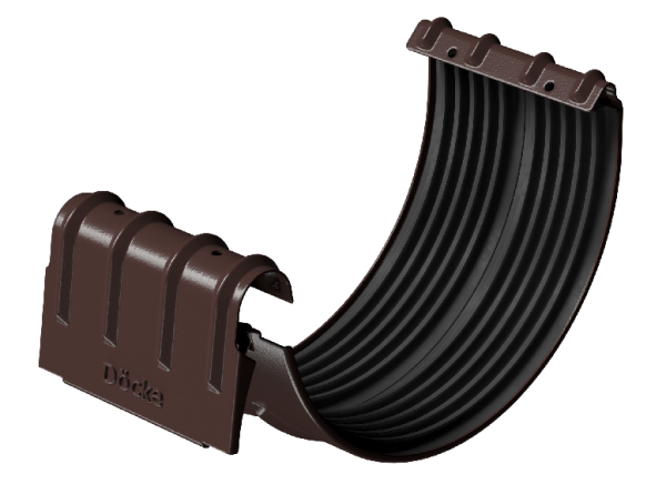 Соединитель желобов D125 Döcke STAL PREMIUM Шоколад, (RAL 8019) купить в Бугульме