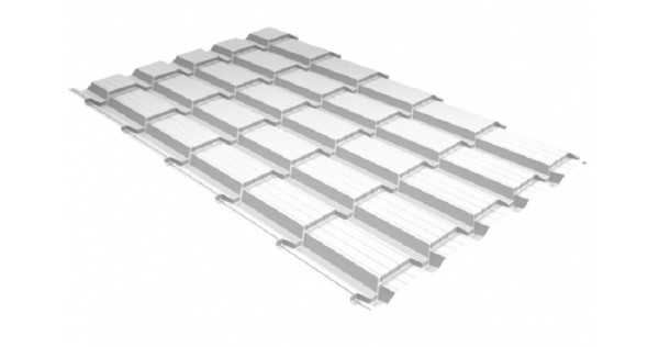 Металлочерепица GL квадро профи 0,45 PE RAL 9003 сигнальный белый купить в Бугульме