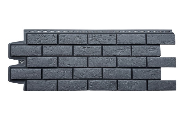 ФП Grand Line состаренный кирпич премиум Графит (шов RAL 9005) купить в Бугульме