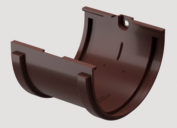 Соединитель желобов ПВХ Docke STANDART Тёмно-коричневый купить в Бугульме