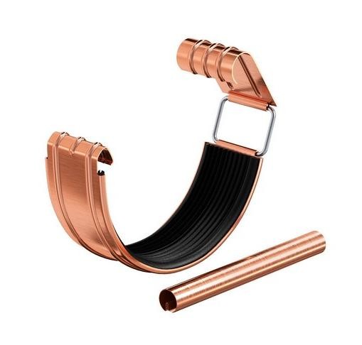 Водосток Aquasistem, система 125x90 - Соединитель желоба с уплотнителем медный купить в Бугульме