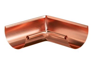 Водосток Aquasistem, система 150/100 - Угол желоба внутренний медный 90°