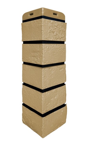 Угол Grand Line состаренный кирпич премиум Песочный (шов RAL 9005) купить в Бугульме