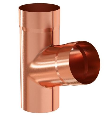 Водосток Aquasistem, система 125x90 - Тройник трубы медный купить в Бугульме