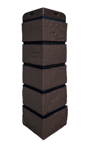 Угол Grand Line состаренный кирпич премиум Шоколадный (шов RAL 9005) купить в Бугульме