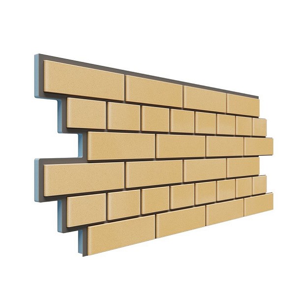 Фасадная термопанель Доломит кирпич 20мм Жёлтый купить в Бугульме