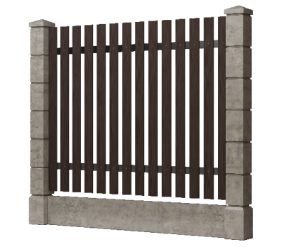 Заборная доска GRINDERDECO, ДПК, шлифованная Венге