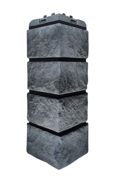 Угол наружный Grand Line Колотый Камень Антрацит, Шов чёрный купить в Бугульме