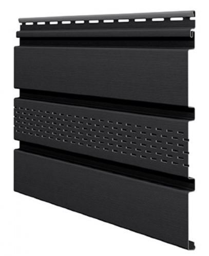 Софит ламинированный VOX UNICOLOR с центральной перфорацией, Графит купить в Бугульме