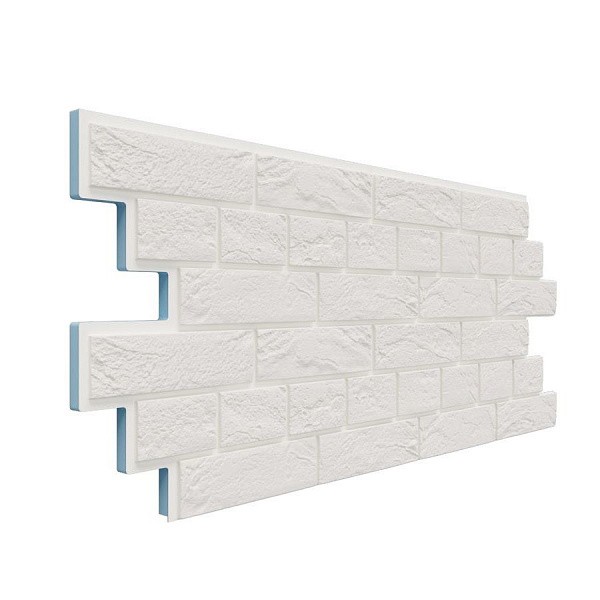 Фасадная термопанель Доломит Венецианский кирпич 20 мм Белоснежный купить в Бугульме